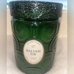 LEOBEN Ca Candle Studios Balsam Fir Vegan Soy Wax Blend Candle Cut Glass 18oz
